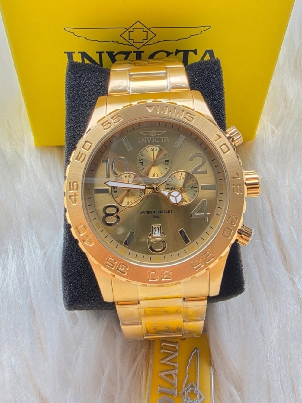 Invicta Gold-Tone Chronograph Watch Original Brand New With Tag